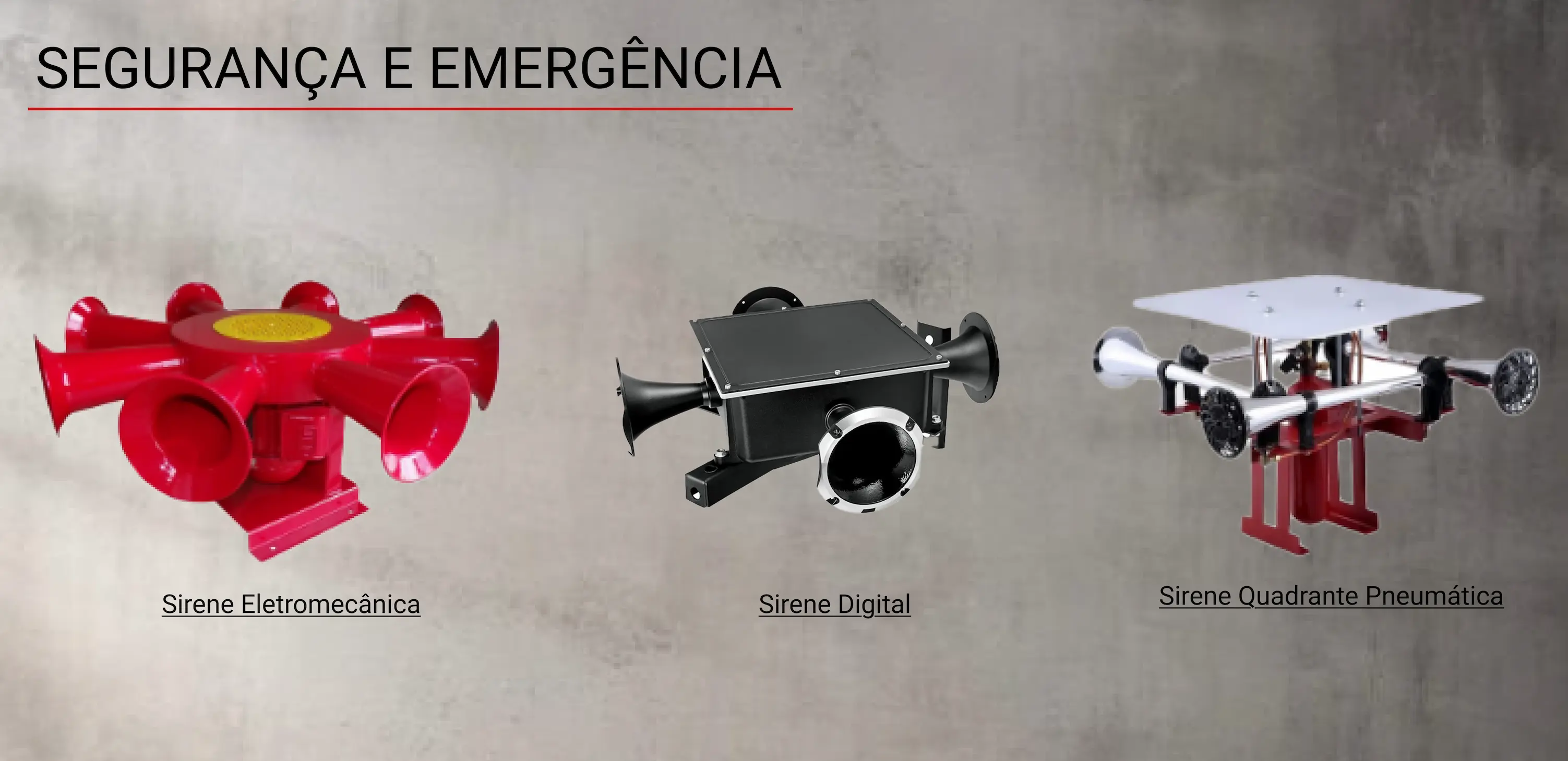 Imagem sirenes de emergencia.