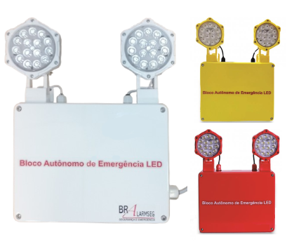 Luminária de emergência industrial LED IP66 IP68 BRALARMSEG