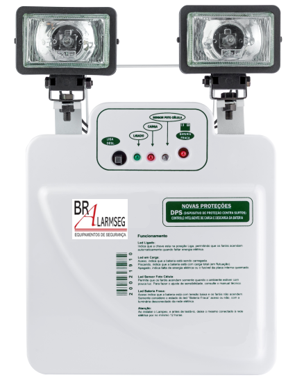 LUMINÁRIA DE EMÊRGENCIA 4000 lumens