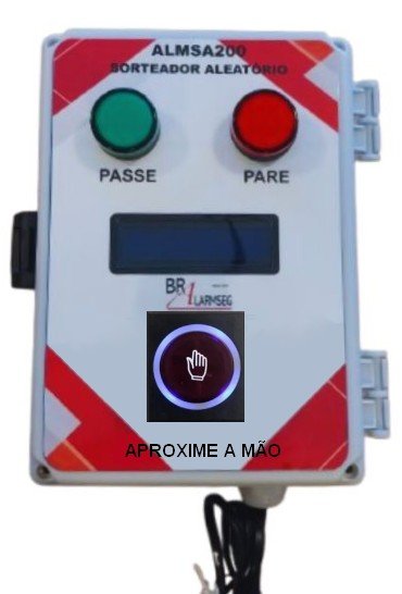 SORTEADOR ALEATÓRIO COM BOTOEIRA 